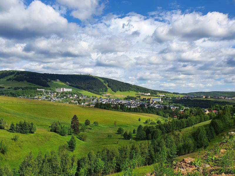 Blick zum Fichtelberg