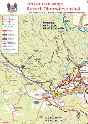 Faltplan Terrainkurwege Oberwiesenthal