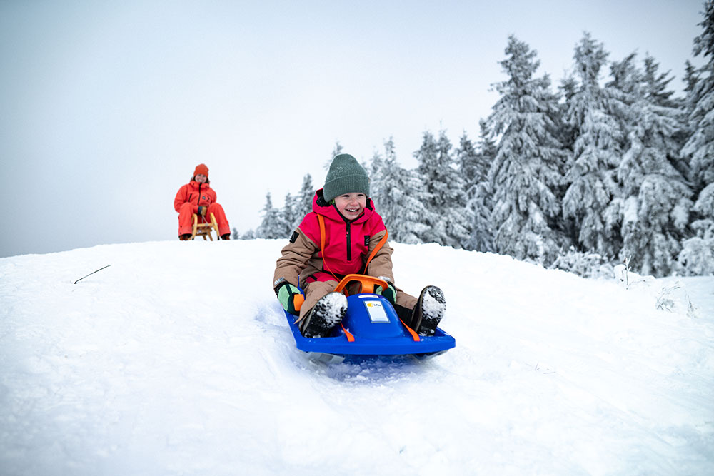 Rodeln auf dem Fichtelberg